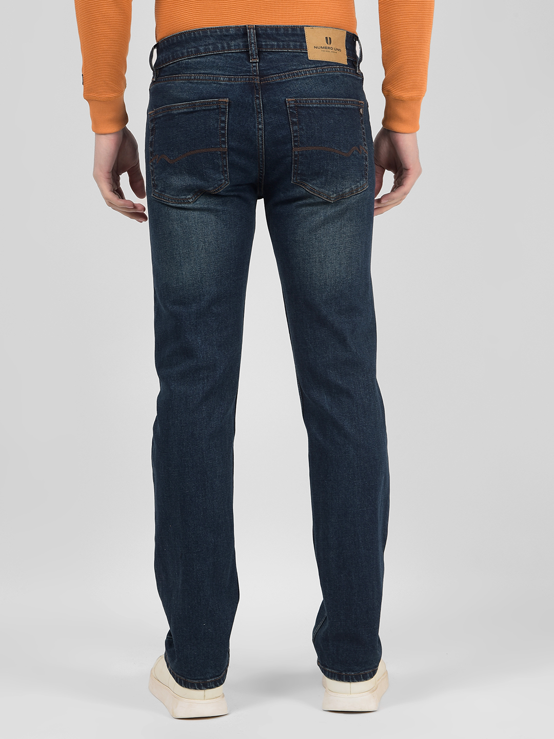 Numero Uno Men Solid Blue Jeans